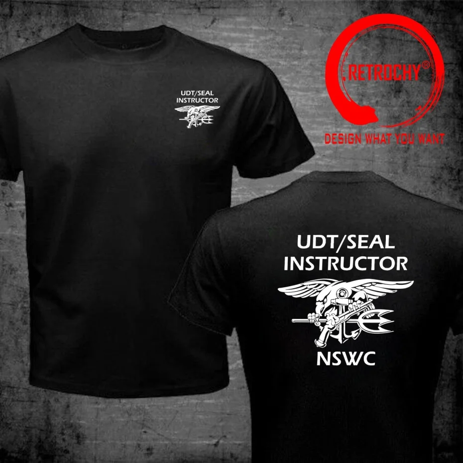 Funny Design UDT Seal Instructor Uniform NSWC Naval Seals  Shirt Men Fashion Trendy Casual Clothing Stylish Tops Tee Shirt Leisu