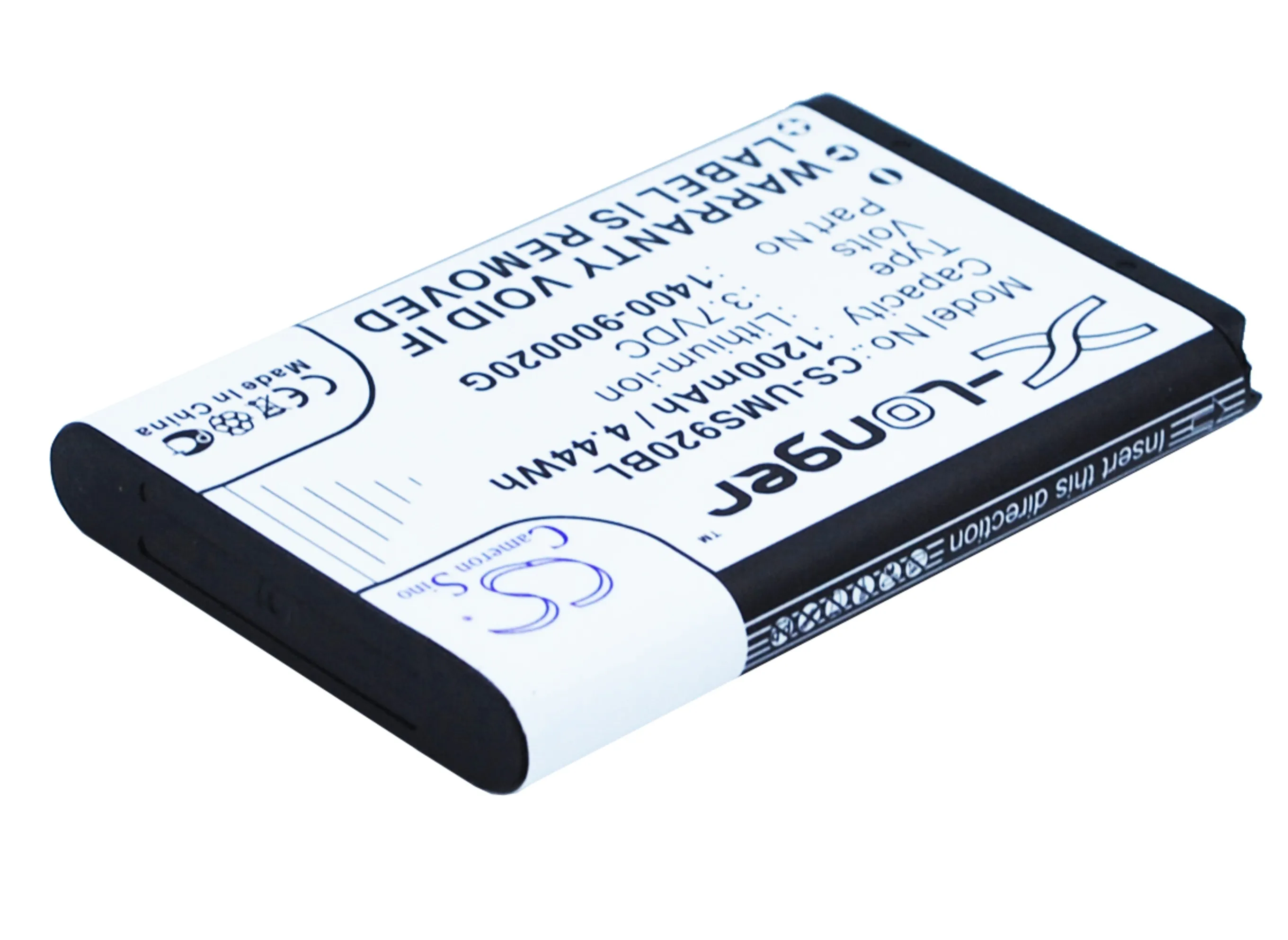 Barcode Scanner Battery For Unitech:MS920,1400-900020G,--1200mAh / 4.44Wh--Li-ion--3.70V