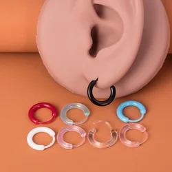 8pcs/Lot Acrylic Septum Piercing Ring Ear Cartilage Tragus Daith Helix Earrings for Women Men Fashion Body Jewelry 20 Gauge