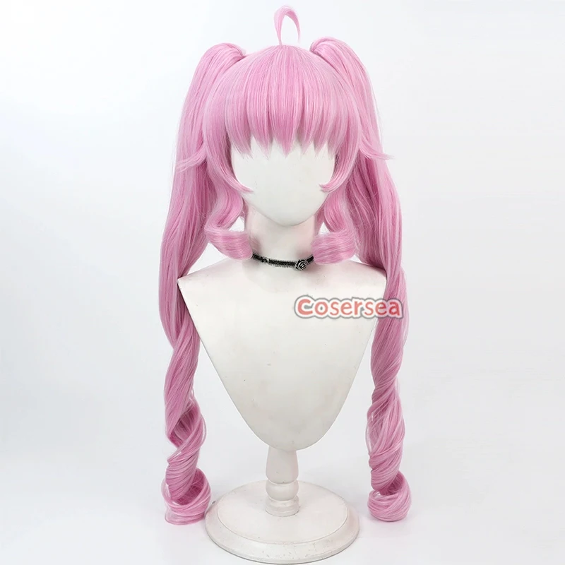 Cosersea Himari Aozora Cosplay Pruiken Himitsu geen AiPri Himari Aozora 80 cm Lange Roze Paardenstaart Pruik Synthetisch Haar Hittebestendige