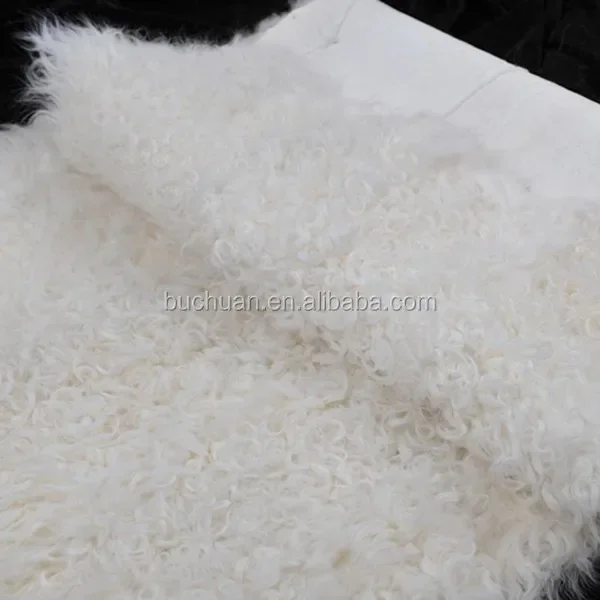 

Decorative fabric 100% Curly Hair Mongolian Lamb Fur Plates Fur Carpet living room