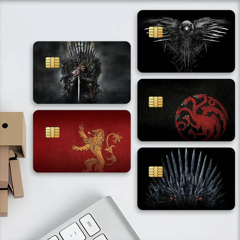 MOVIE G-Game of T-Thrones Credit Card Stickers Skin For Bank Debit Decorative Protection Scratch-resistant Gift 4PCS