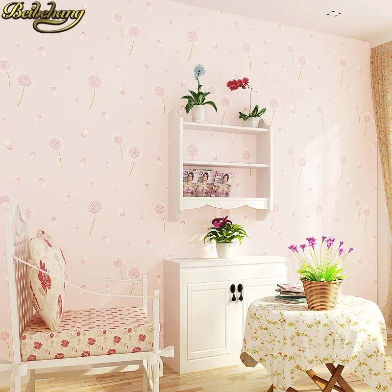 beibehang-papel-de-parede-carta-da-parati-3d-con-piume-di-tarassaco-per-la-decorazione-del-soggiorno-carta-da-parati-floreale-rotolo-di-carta-da-parati-per-camera-da-letto