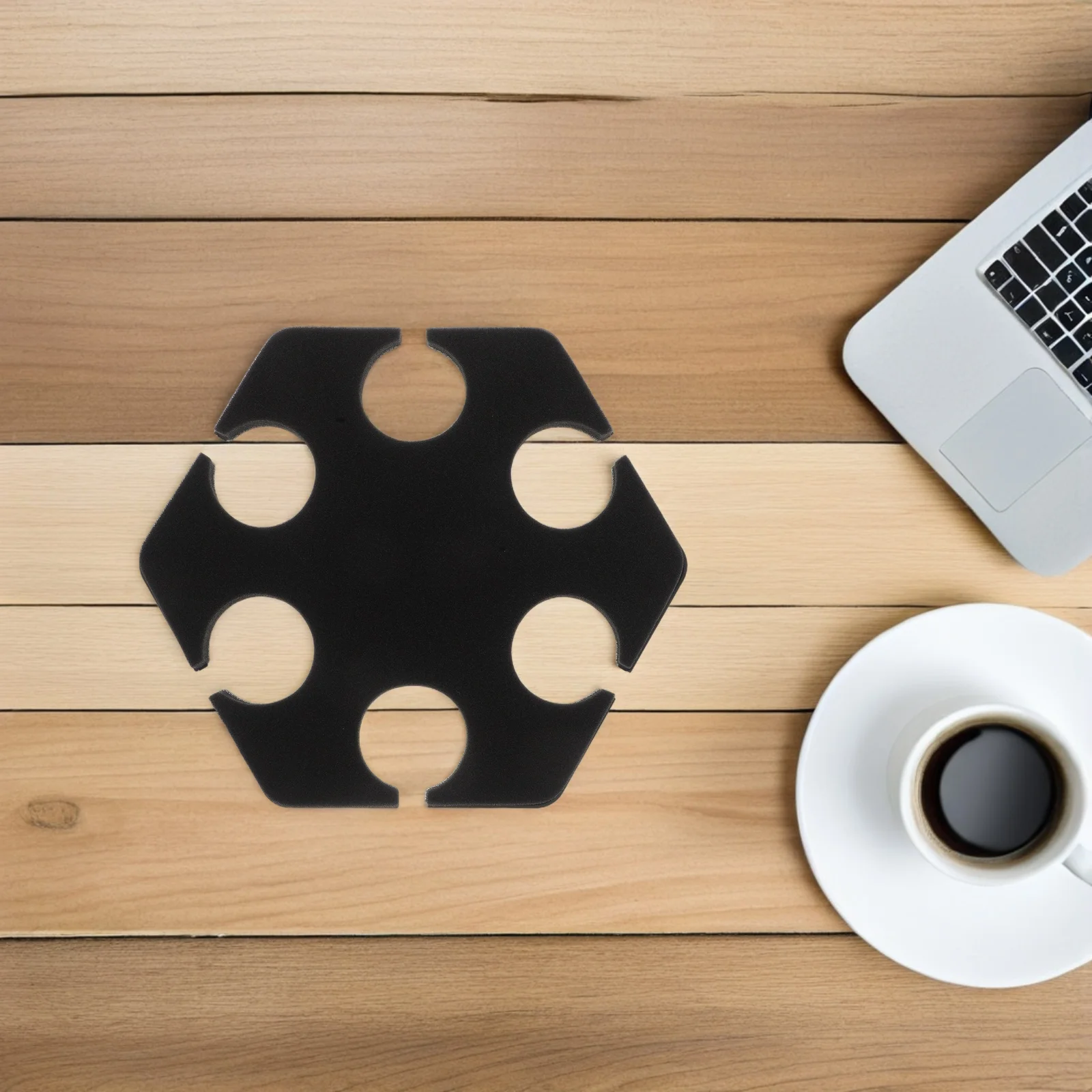 

Hexagonal Multi Mic Stand Tray Stable Shockproof Storage Holder for Handheld Wired Wireless Microphones Karaoke Accessories