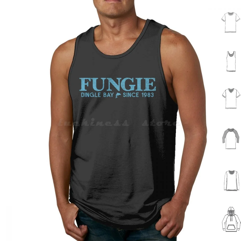 Fungie Vintage Tank Tops Vest Sleeveless Fungie Fungie The Dolphin Dingle Kerry Irish Dolphin Ocean Ireland Bottlenose