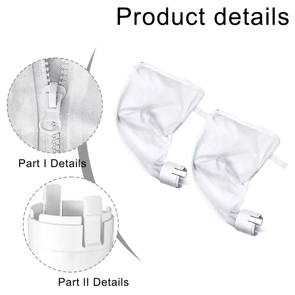 Efficient Pool Cleaning Pool Cleaner Bag Easy Access Zipper Filter Bags Replacement Filter Bag Easy Zipper Closure