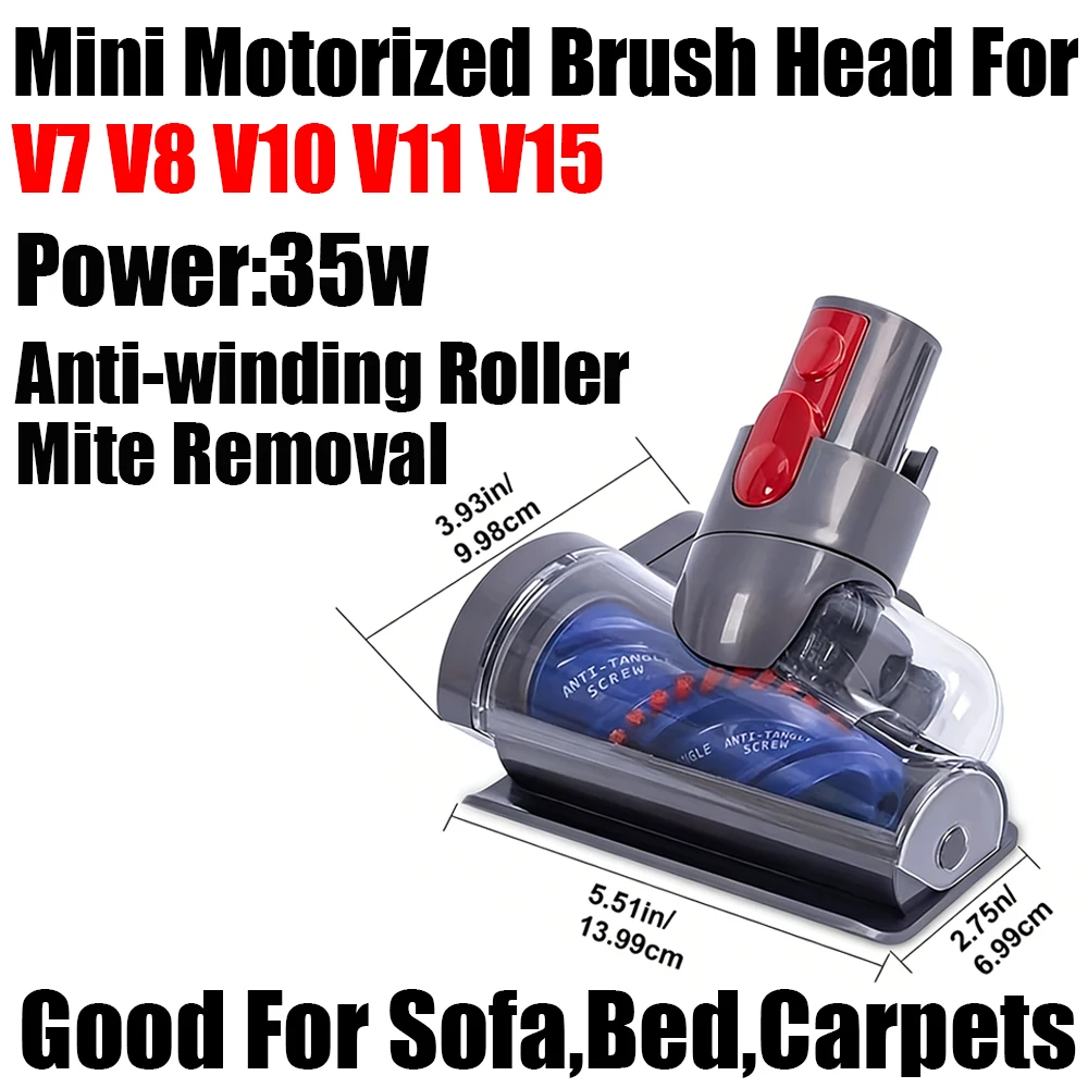 Vervangende borstel en filter voor Dyson V6 V7 V8 V10 V11 V12 V15 DC-serie stofzuigers, voor harde vloeren.