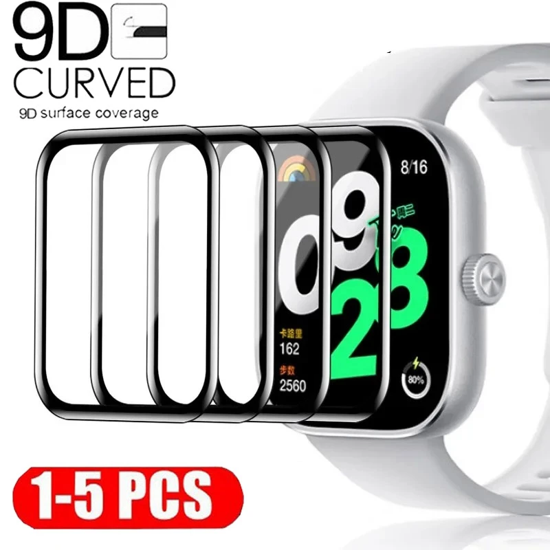 1-5PCS 3D Soft Tempered Glass Film For Xiaomi Redmi Watch 4 3 HD Screen Protector For Redmi Watch 3 Lite 3 Active Watch4 Film