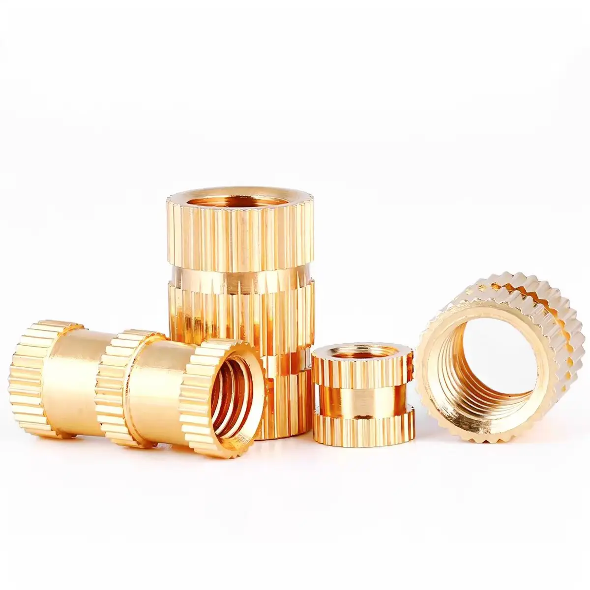 Metric Brass Threaded Insert Nut, Knurled Copper Inserts, Thermal Press‑in Fastener for 3D Print Plastic Parts
