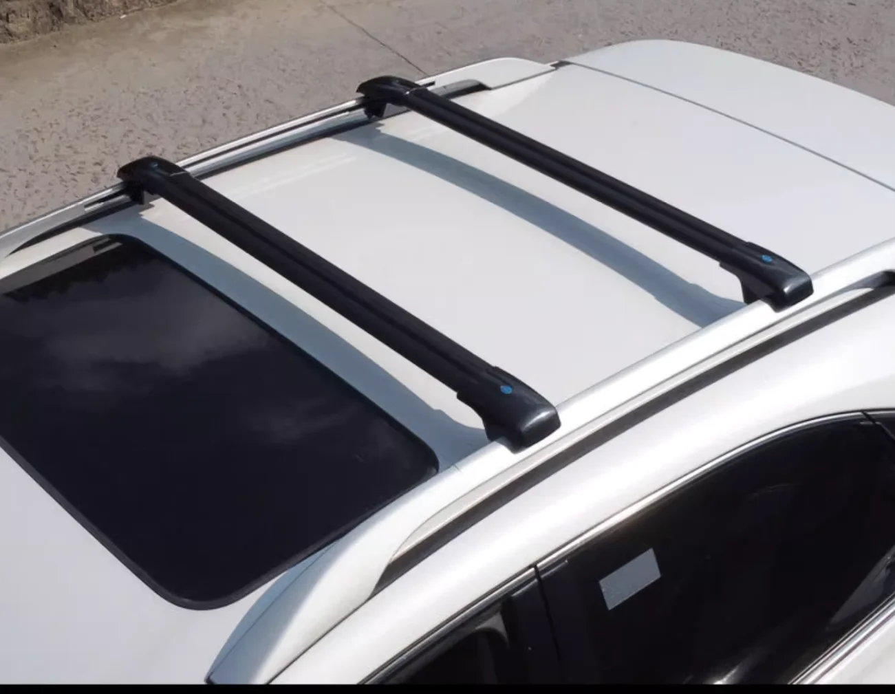 2PCS fit for Volkswagen VW Tiguan 2025 Lockable Roof Rail Rack Crossbars Cross Bars Aluminum Alloy Black