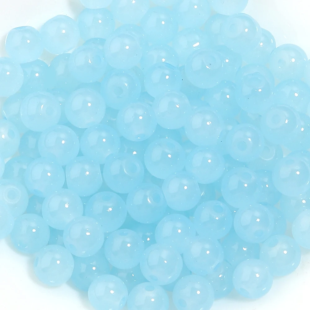 50pcs 6mm Glass Round Beads for DIY Jewelry Making