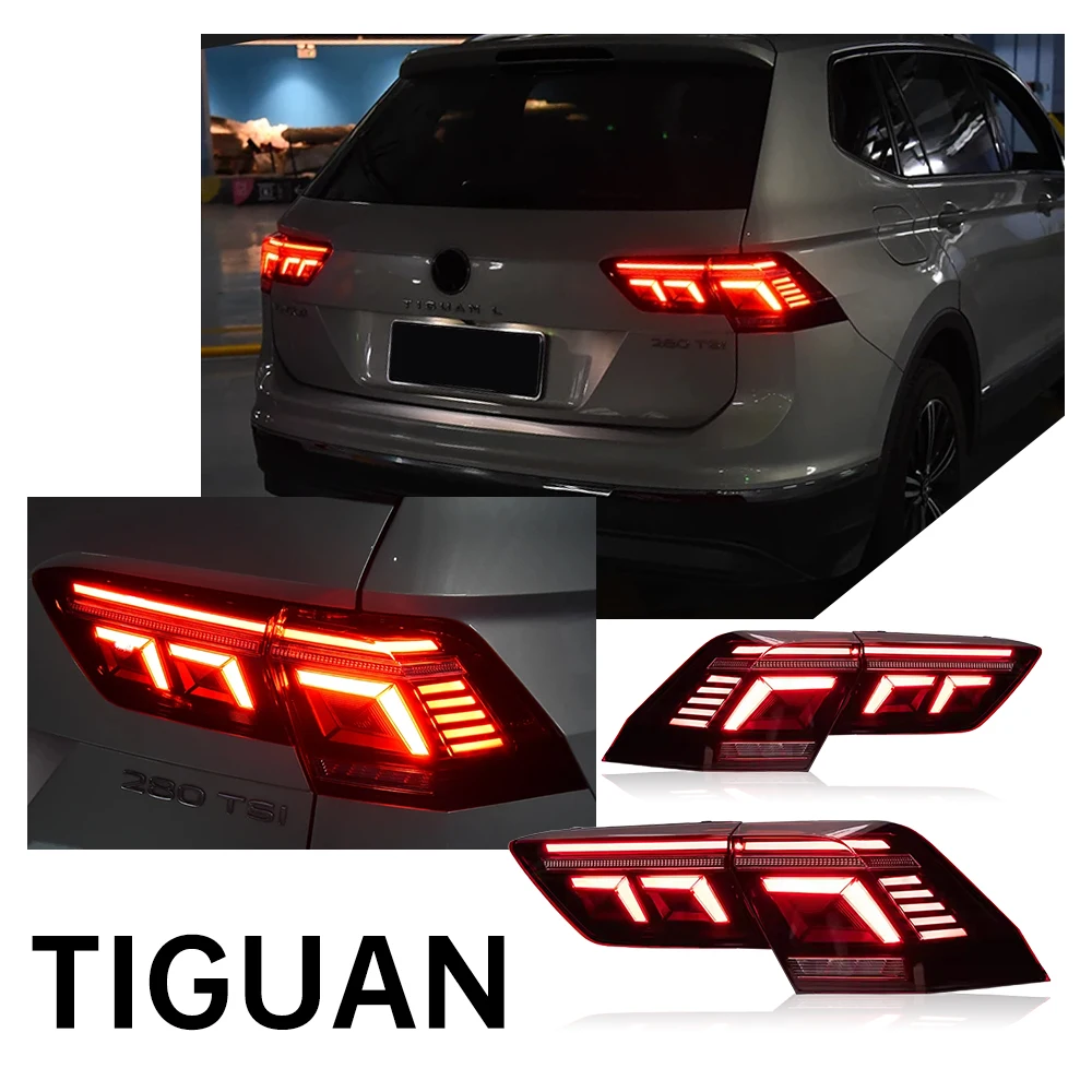 

Фонарь задний для Volkswagen Tiguan 2017-2022, обновленный до стиля 2024 года, Plug and Play, комплект из 4 шт.