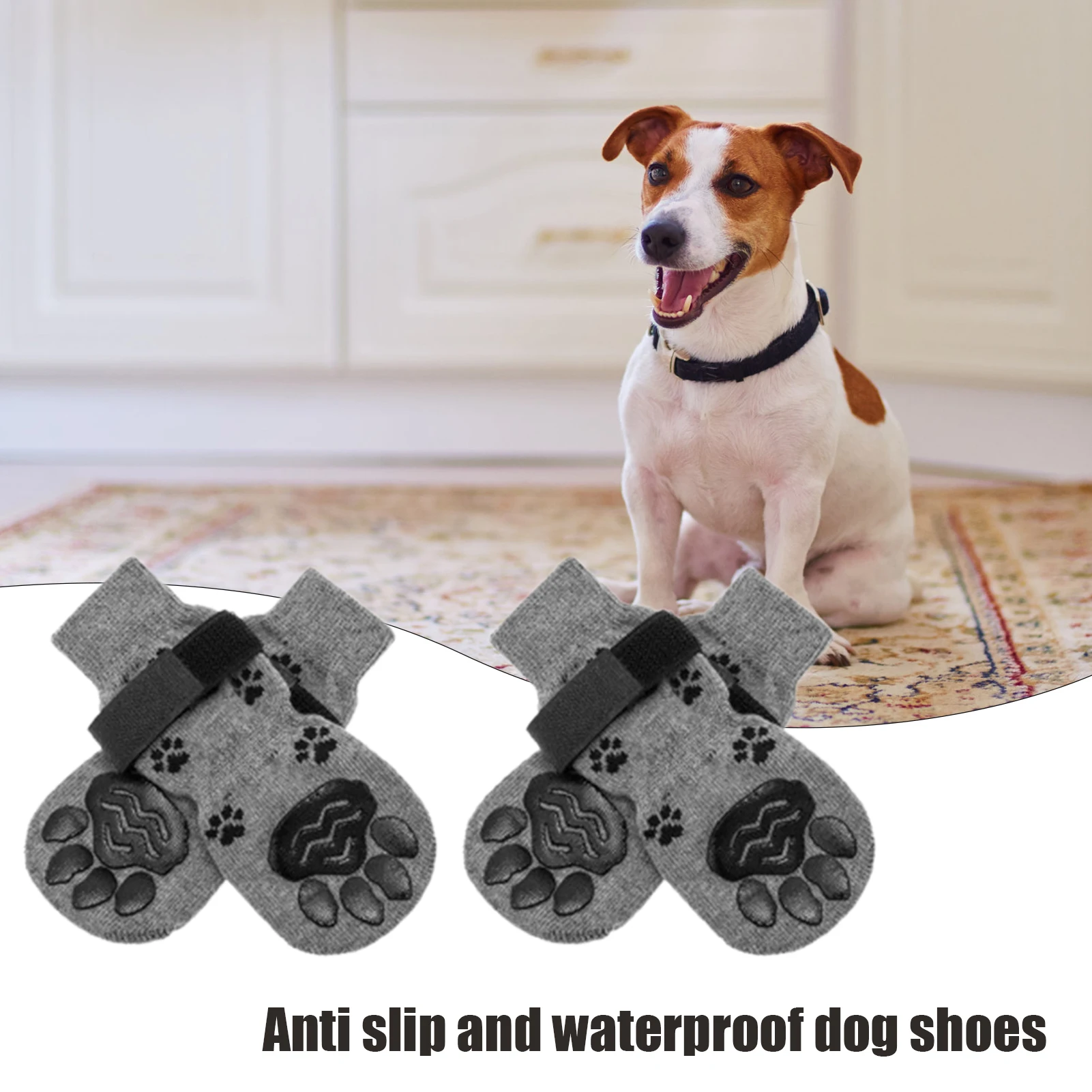 Anti-Slip Dog Grip Shoes with Grippers to Prevent Licking Paws Shoes for Senior Dogs Hardwood Floors