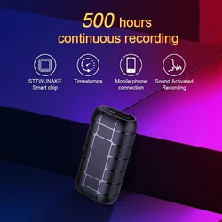 JOXINSH Voice recorder 500 hours Dictaphone audio sound activated mini digital professional micro flash drive