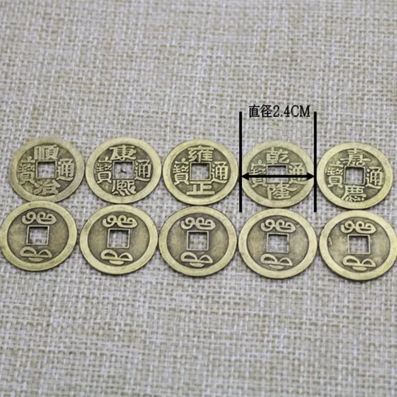 Knot Fengshui Lucky Charms Ancient CHING Copper Coins Mascot Protection Prosperity Manual Good Fortune Home Car Decor Chinese