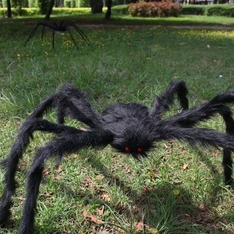 Halloween große mehrfarbige Spinne Horror Halloween Dekoration Spinne gruselig Indoor Home Scream Outdoor Garten Hof Dekor Zubehör – Detail 6