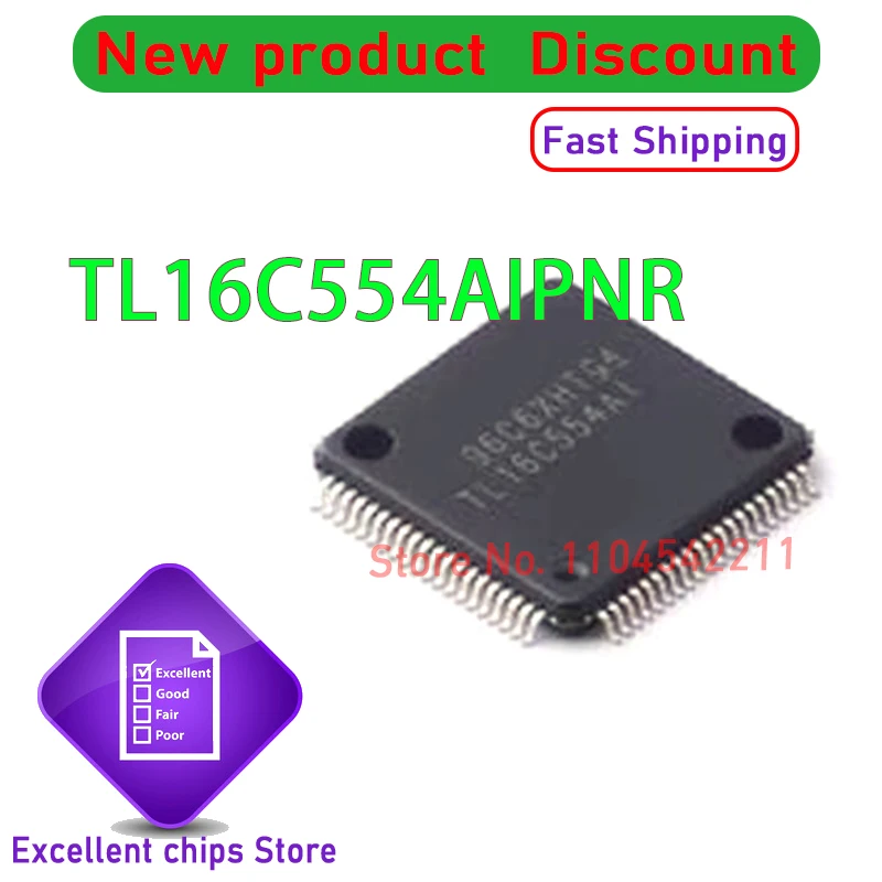 New Original TL16C554AIPNR TL16C554AI TL16C554AIPN LQFP80 IC CHIP In Stock 1-10PCS