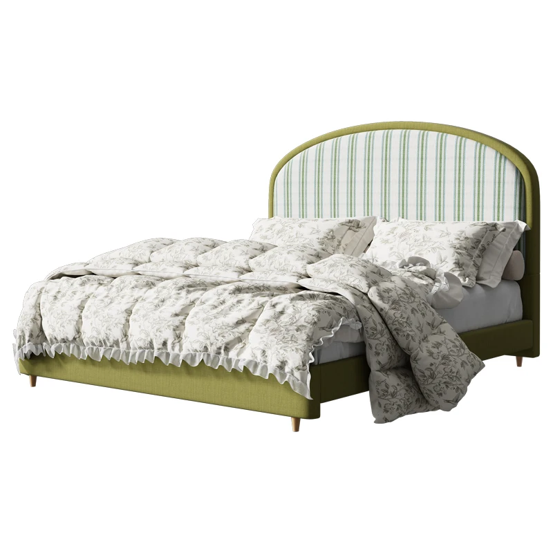 

Customizable Cream Wind French Vintage Fabric Bed
