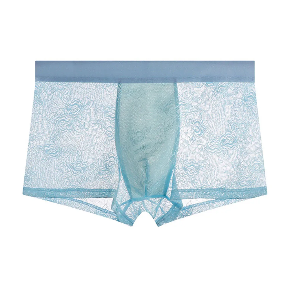 Sexy Men Boxer Underwear Cueca Masculina Boxers Lace Breathable Soft Underpants Homme Calzoncillos Men Boxer Shorts Male Panties