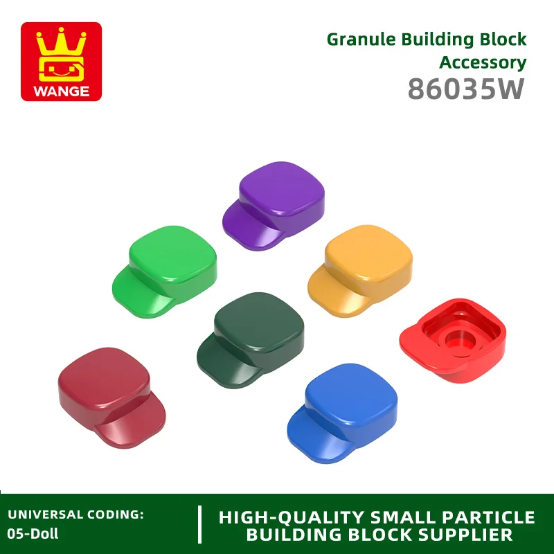 20Pcs/lot Cap Short Block Moc Color Accessories Compatible with 86035W Brick DIY Children's Toy Assembly Parts