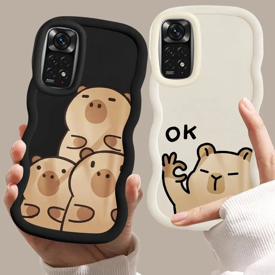 Cute Capybara Fashion Soft Phone Cover Case for Xiaomi Redmi Note 9 10 13 Pro Plus 12 8 14 Pro 11 10S 9S