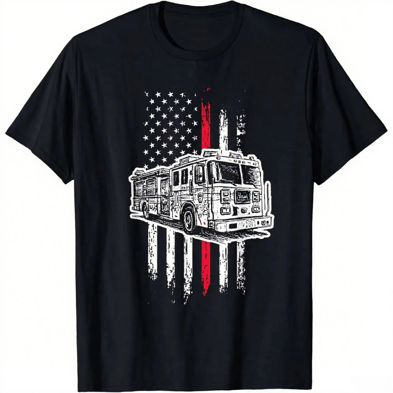 Baumwolle Feuerwehrmann Amerikanische Flagge Rote Linie US Feuerwehrmann T-Shirt Unterstützung Colorado Fires Individuell bedruckte Grafik-T-Shirts Camisetas