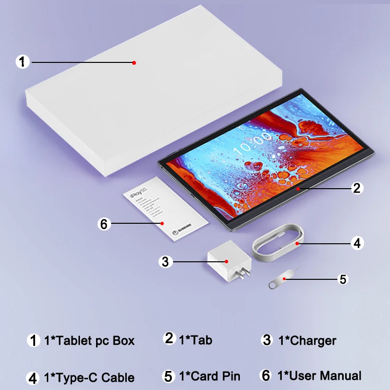 Планшет на Android 12, большой экран 256 дюйма, 12 Гб + 14,1 ГБ