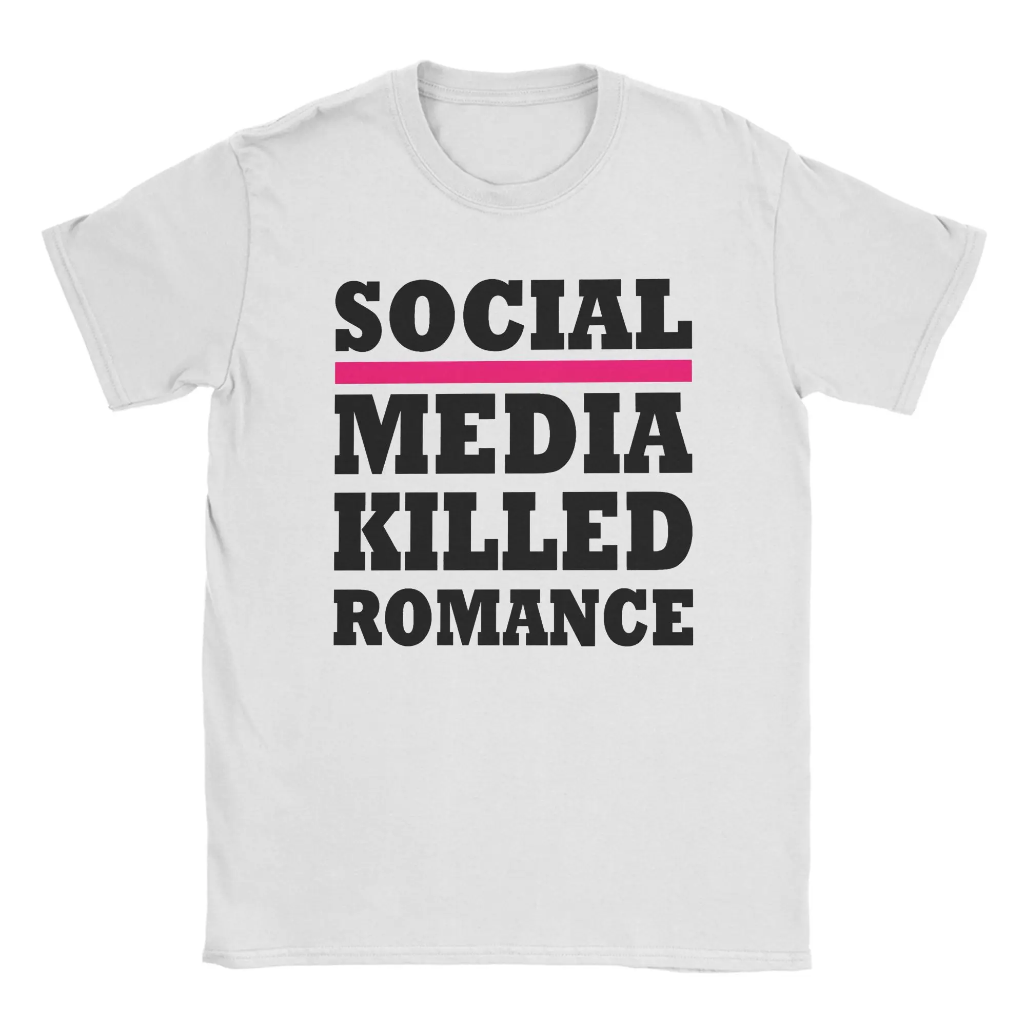 Camiseta de media Social Killed Romance, camisetas novedosas, camisetas Vintage de manga corta, camisetas de algodón con cuello redondo de talla grande 5XL