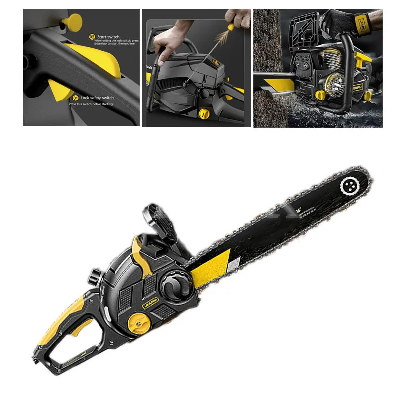 

12800W 98Cylinder German Chain Saw Gasoline Logging Saw High-power Chainsaw Arboriculture Cutting Machine Household Fuel-saving