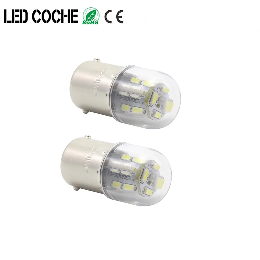 Luces Led para motocicleta, 2 uds., 1156 BA15S G18 R5w R10W 6V 12v 24V, bombillas para automóvil, indicador de equipo, lámpara de señal de Chips de