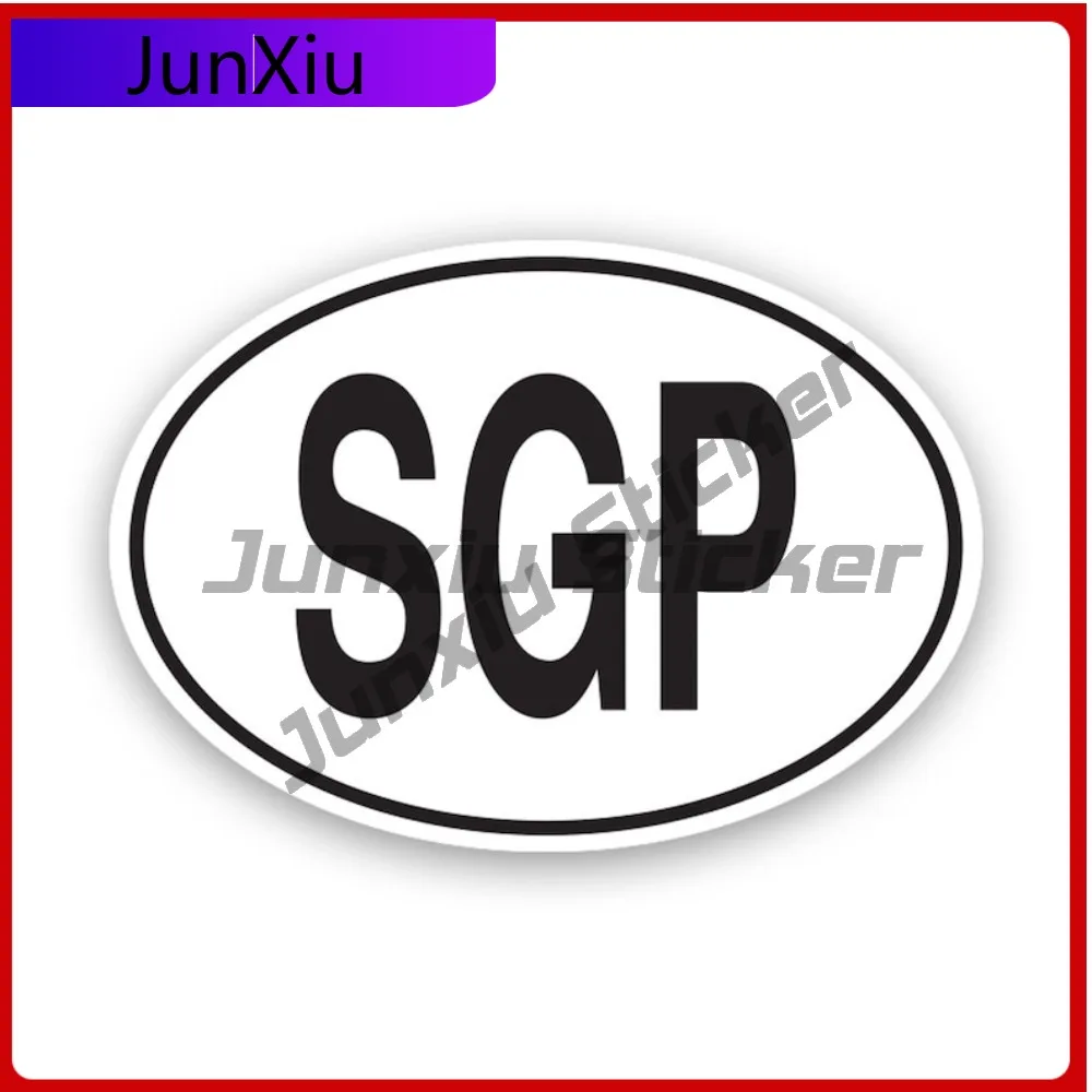 

Sgp Singapore Country Waterproof Scratch Resistant Cartoon For Rear Windshield Bumper Helmet No Residue Easy Apply Accessories