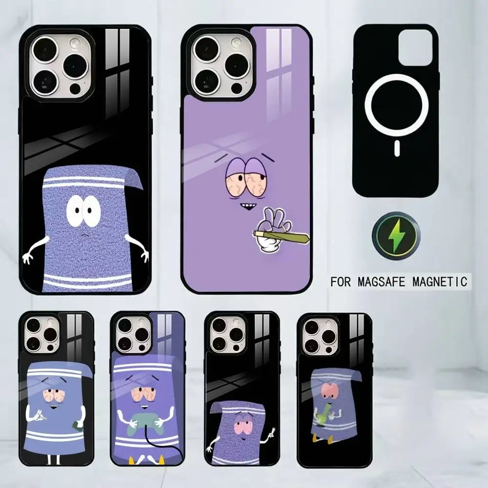 

S-South Park T-Towelie Phone Case For iPhone17,16,15,14,13,12,11 Plus,Pro Magnetic For Magsafe Wireless Charging