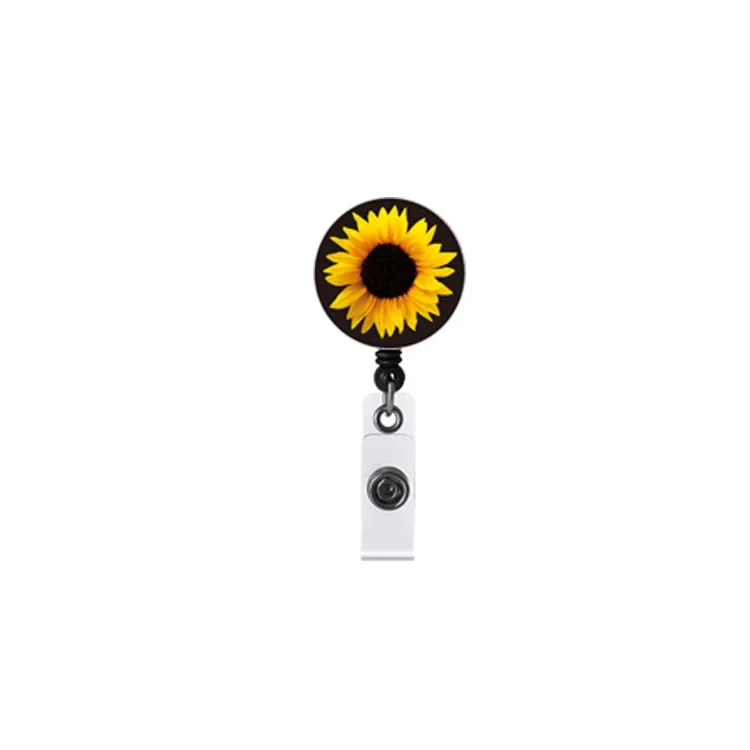 Frischer grüner gelber Sonnenblumen-Schlüsselanhänger, Schlüsselband für Schlüssel, Ausweis, Namensschildhalter, Handy-Schlüsselanhänger zum Aufhängen von Seilen