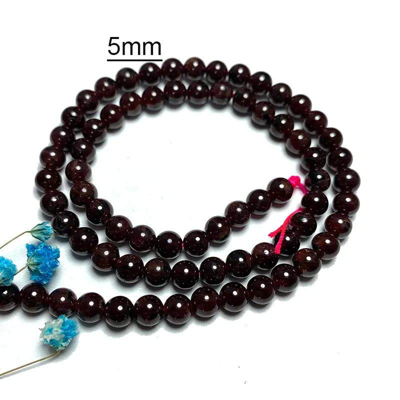 Natural Stone AA Good Grade Red Garnet Beads for Jewelry Making Diy Bracelet Necklace Accessories 2mm 3mm 4mm 5mm 6mm 7mm 8mm