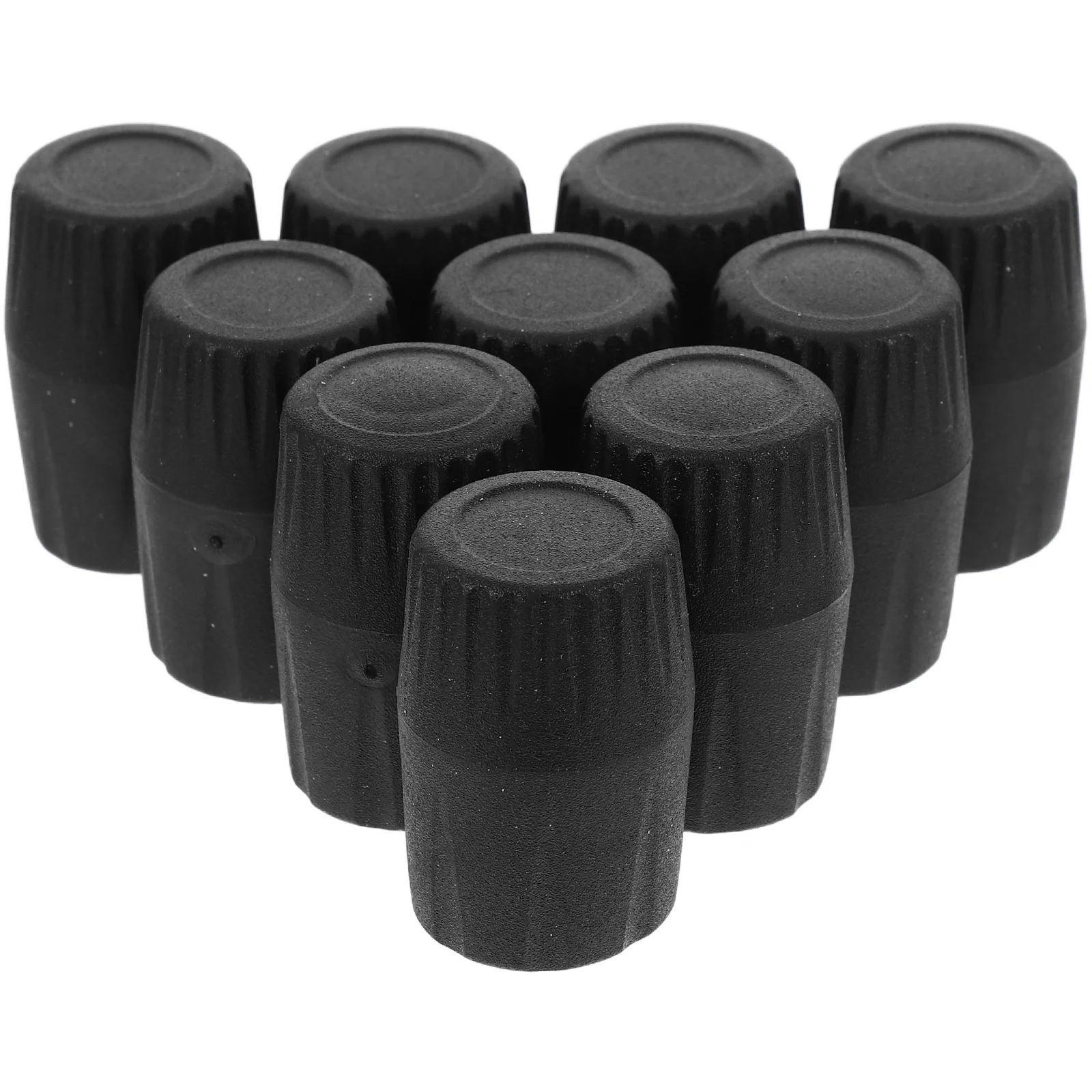 

10 pcs Mic Stand Foot Caps Heavy Duty Plastic Replacement Tips For Dj Equipment Durable Non-Slip Base End Covers For Microphone