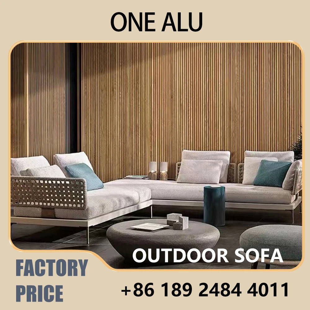 

Модульный L-образный комплект садовой мебели из ротанга - набор из четырех предметов со съемными подушками и кофейным столиком