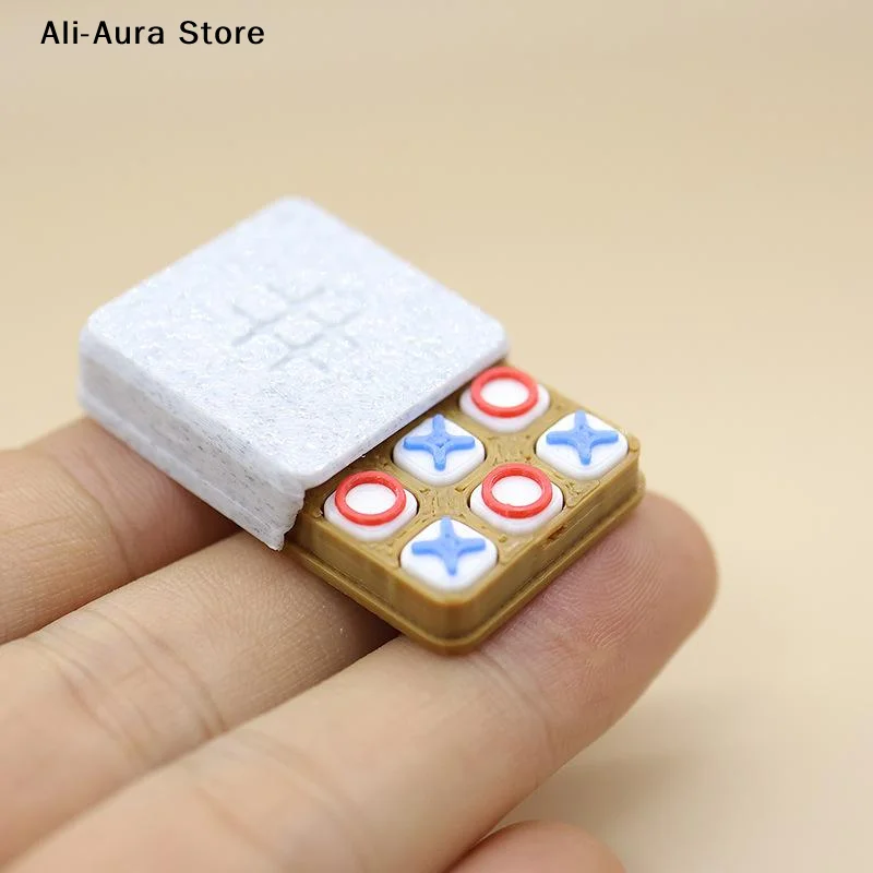 Dollhouse Mini Set, Realistic X O Board Game, Dollhouse Scene Accessory For Pretend Play & Photography Props