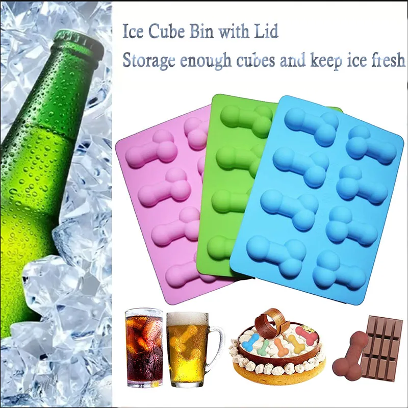 Silicone Ice Bucket Cup Mold Ice Cubes Tray Food Grade Quickly Freeze Ice Maker Box Frozen Drink Maker for Whiskey Accessrioes