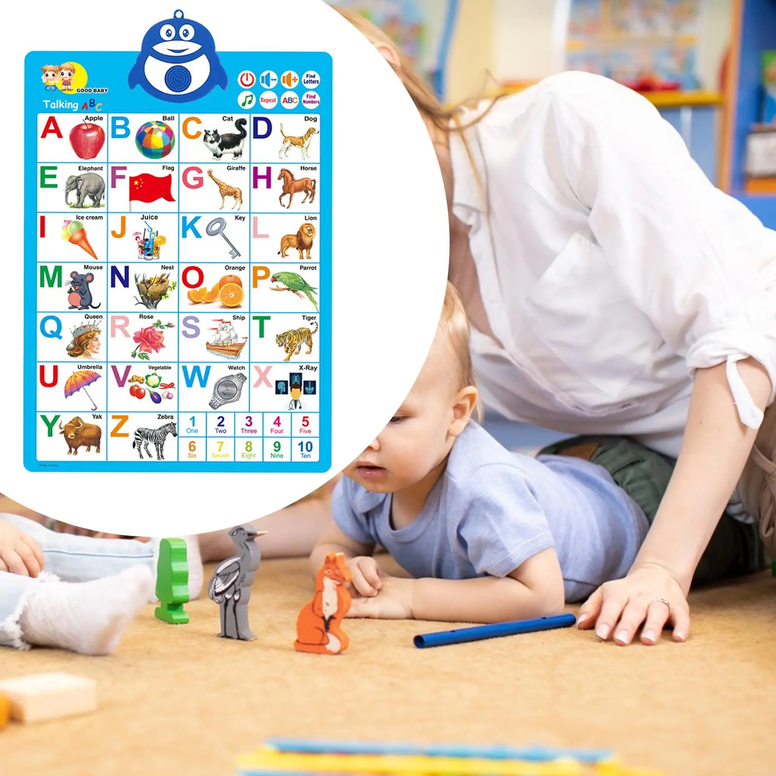 

Alphabet Wall Chart Gifts Talking ABC for School Kindergarten Classroom