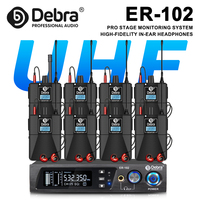 IKGE ER-102 In-Ear Wireless Monitor System with Bluetooth 5.0 UHF with Multiple Receivers for Stage, Church, Recording Studio