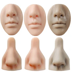 Silicone Mouth Nose Model Professional Practice Piercing Tools Nasal Ring Nose Stud Display Model Tools Reusable Body Jewelry