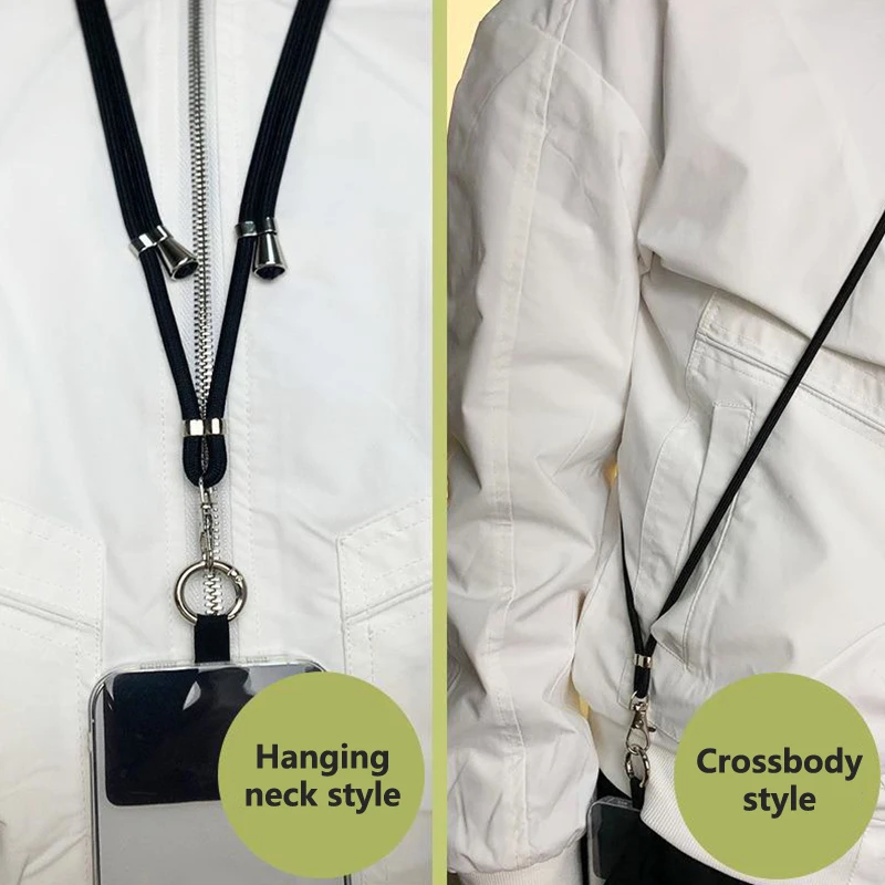 Crossbody Lanyard Necklace Strap Universal Mobile Phone Adjustment Long Hanging Rope With Clip Anti-Lost Lanyard