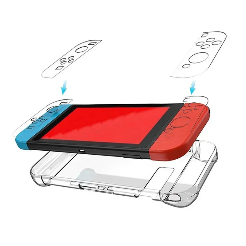 Protective Glass for Nintend Switch Lite Case Tempered Glass Screen Protector for Nintend Switch Oled TPU Cover Glass Hard Film