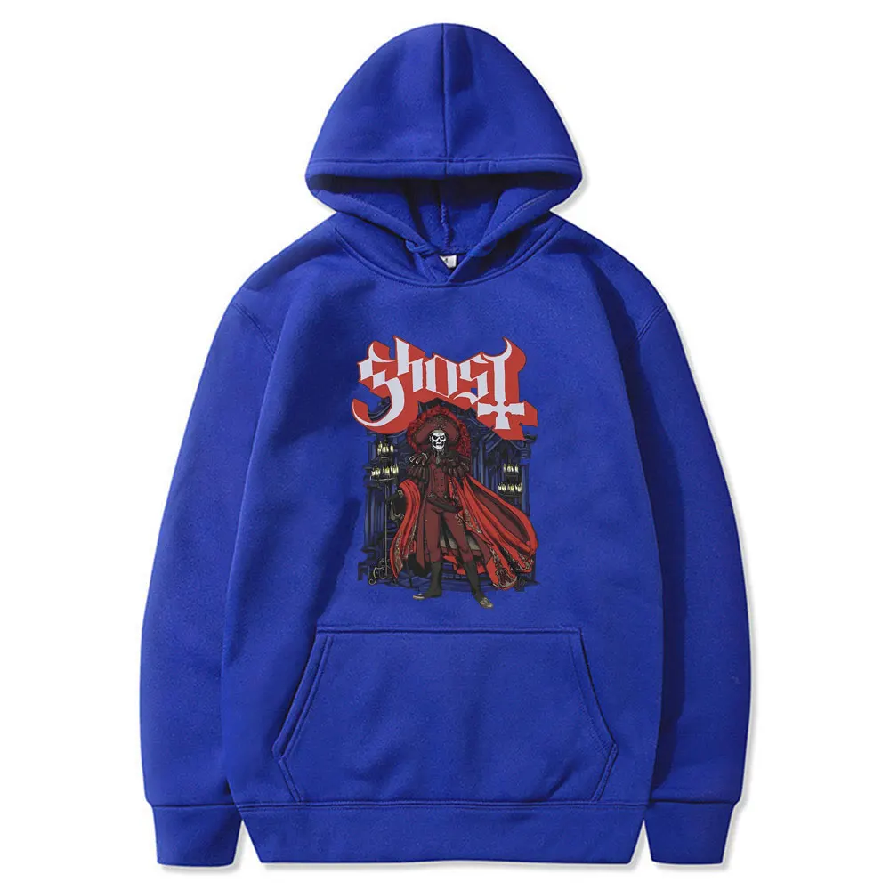 Rock Ghost Band Print Hoodie Metal Rock Music Hooded Tracksuit Men Women Vintage Gothic Hoodies Mens Fleece Oversized Pullover