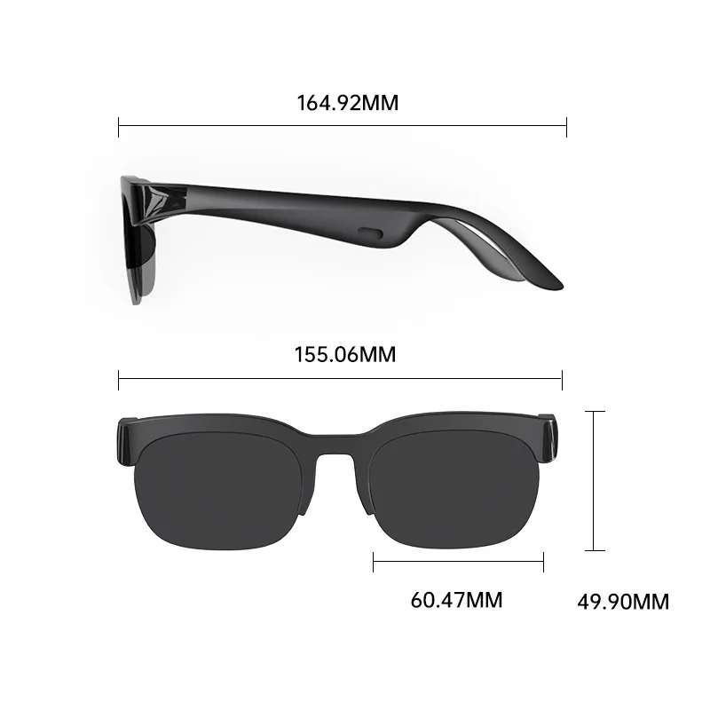 Wireless Al Smart Language Glasses, Multi-Language Translation, Bluetooth  Calling Music Smart Eyewear for Outdoor