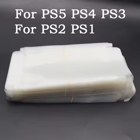 6PC Clear Transparent Box Cover For PS5 PS4 PS3 PS2 PS1 Game Card Collection Display Storage Case PET Protective Box Accessory