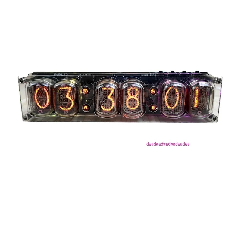 6-bit IN12 Nixie clock, glow tube clock, with 12/24-hour switching/timer on/off/delayed off functions. Computer desk matching