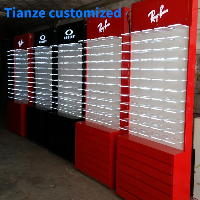 

(Customized) optical shop furniture modern eyewear display stand sunglass showcase optical display cabinets