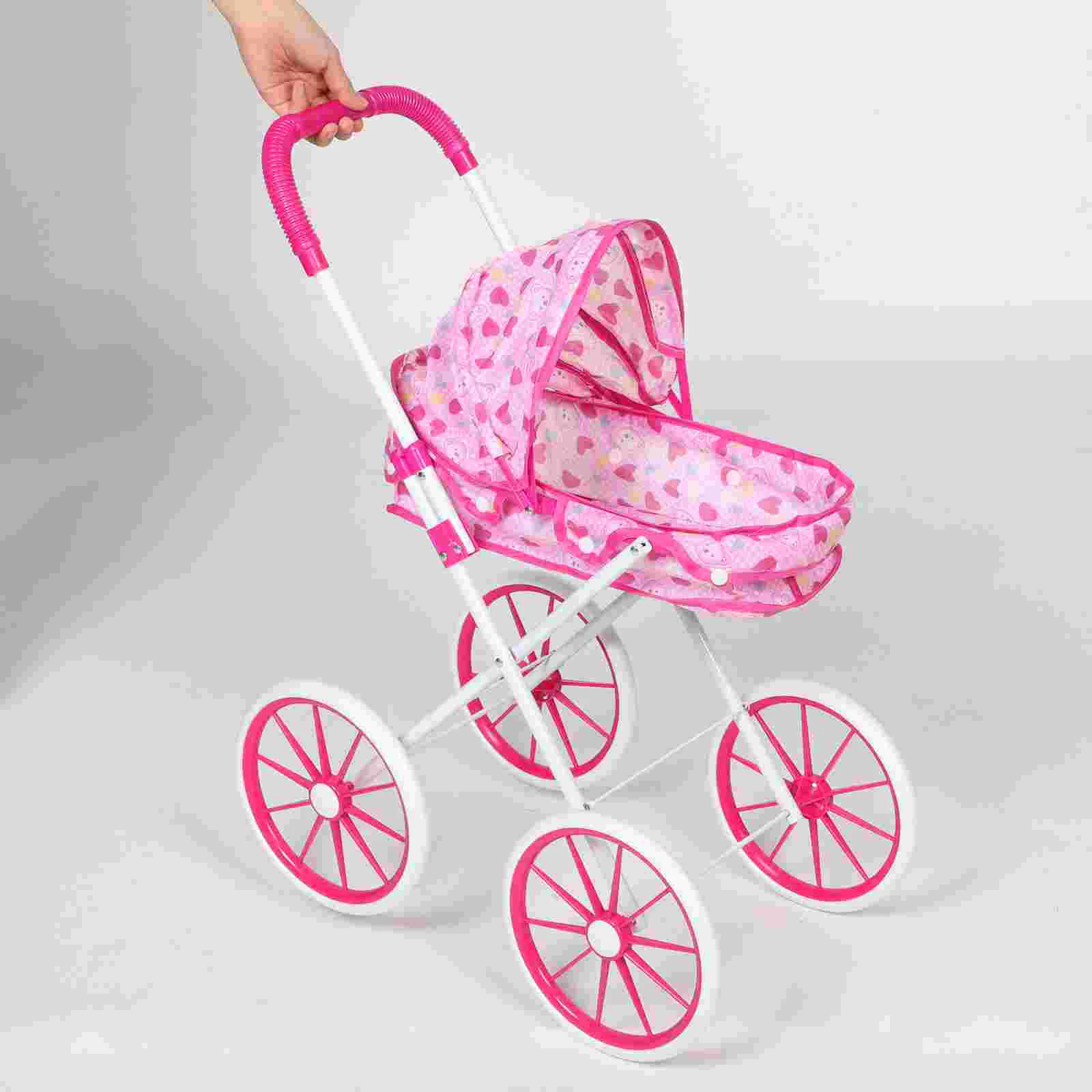 Stroller Pretend Play Carriage Toddler Baby Toys Pushchair Infant Jogger Accessories Miniature