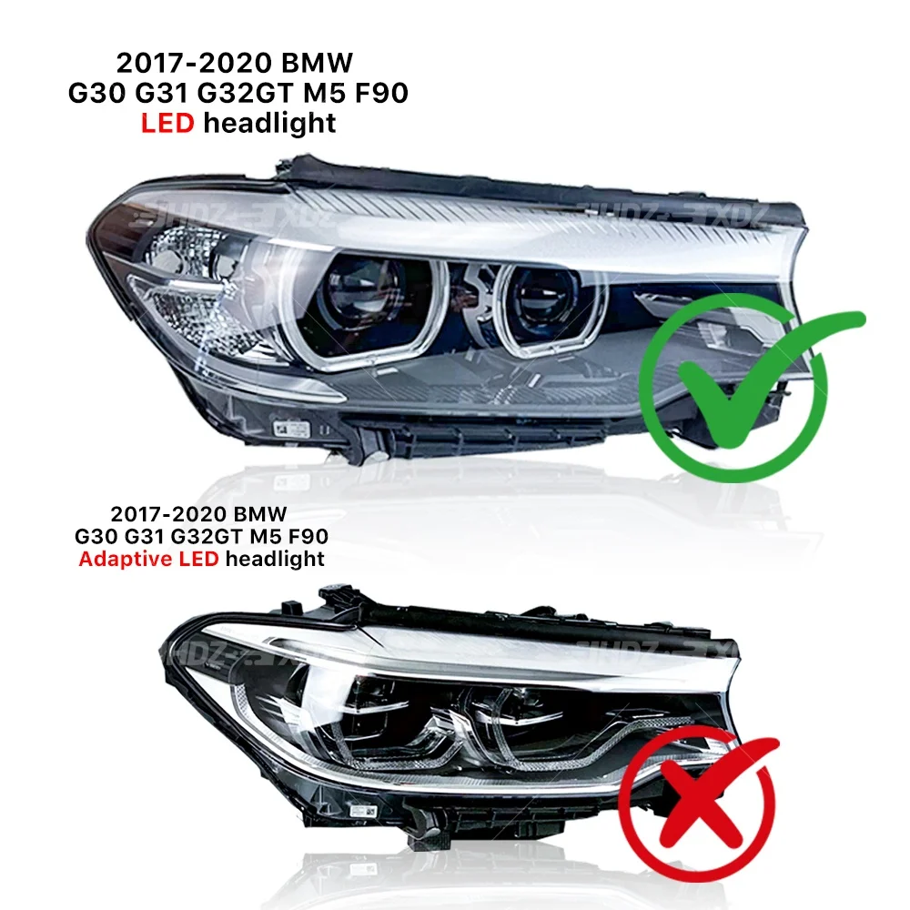 لسيارات BMW 5 Series G30 G31 F90 M5 G32GT 2017-2020 LED المصباح النهار الجري الخفيف غير RGB عيون الملاك DRL وحدة 63117214934 #2